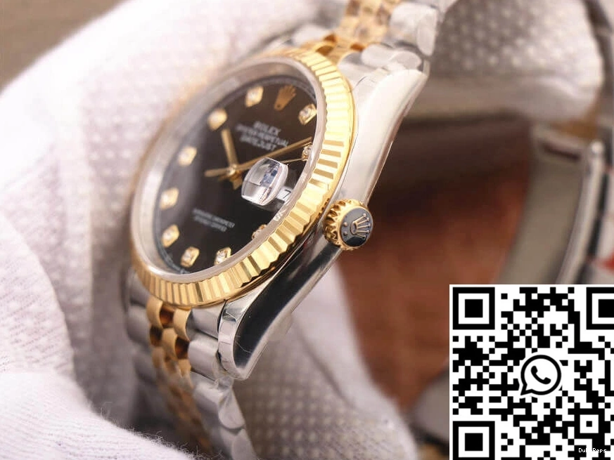 Black Diamond EW M126233-0021 Factory Datejust Rolex Dial 1212